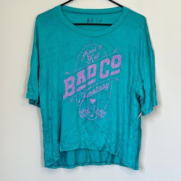 NWT Wst Cst Boxy Oversized Rock 'n Roll Fantasy Bad Co Shirt - Large - Picture 1 of 5